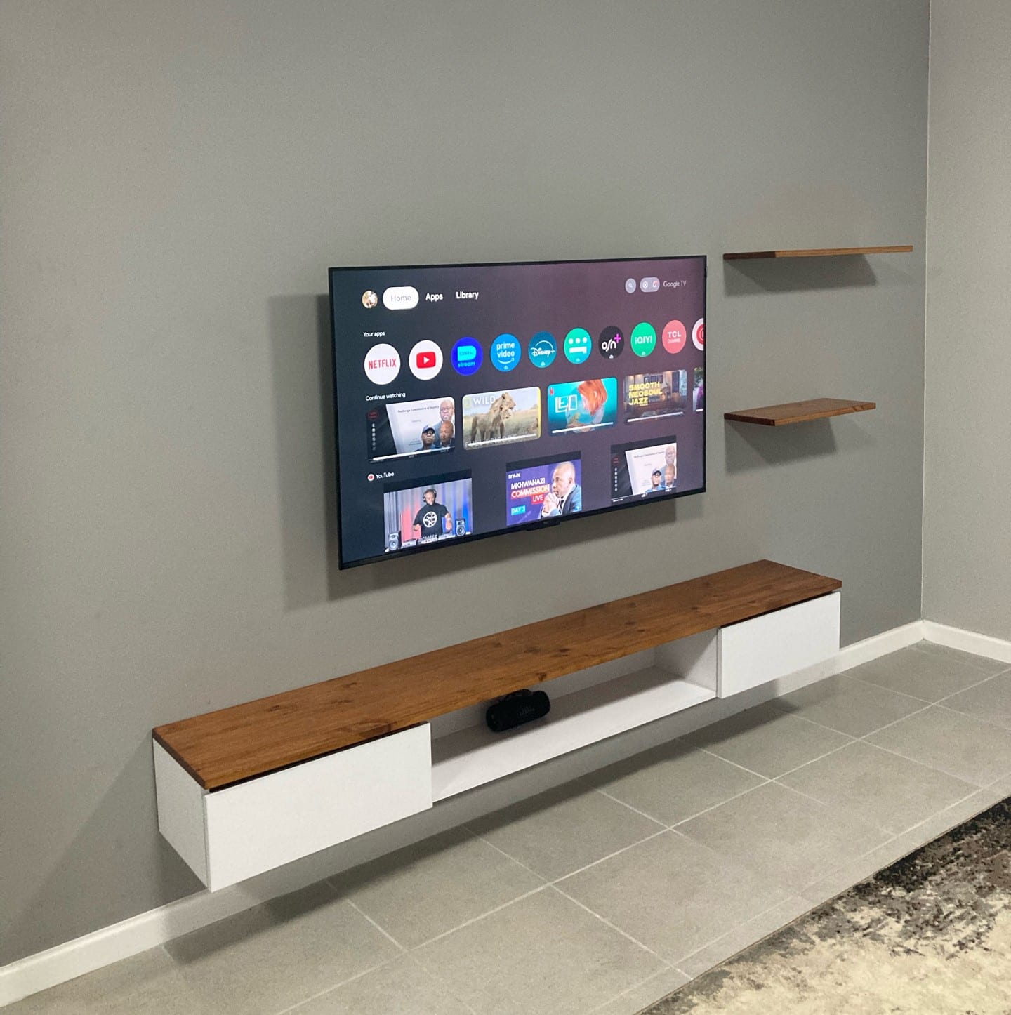 Floating TV Stand and Shelves — photo 1 of 2